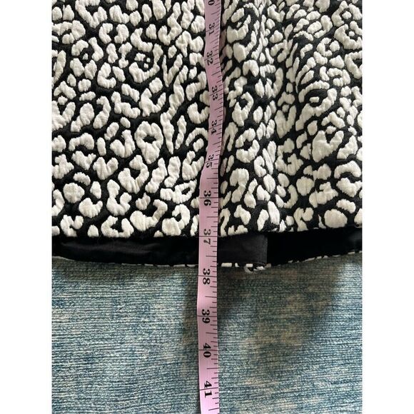 Kate Spade Black & White Leopard Print Textured Sleeveless Dress Size XL - Picture 10 of 11